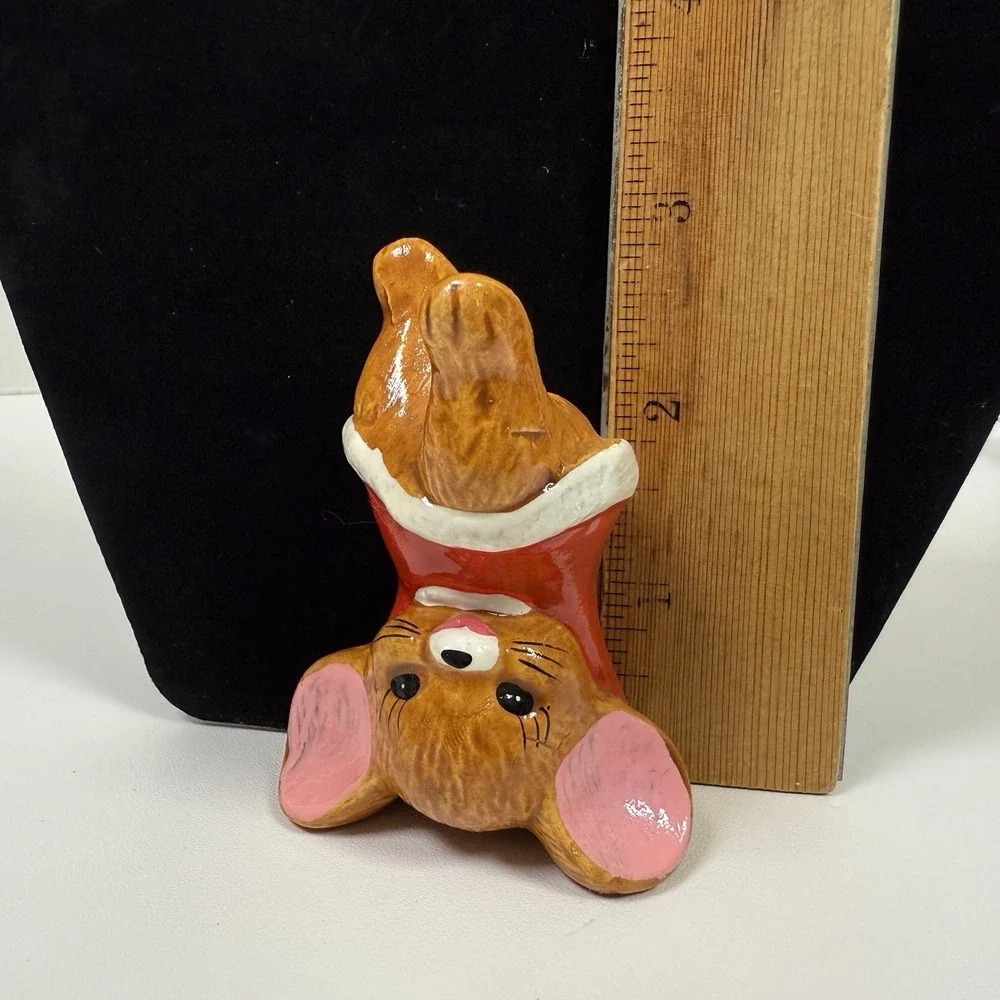 Vintage Colonial‎ Candle Christmas Mouse Whimsical Grandmacore Holiday Decor